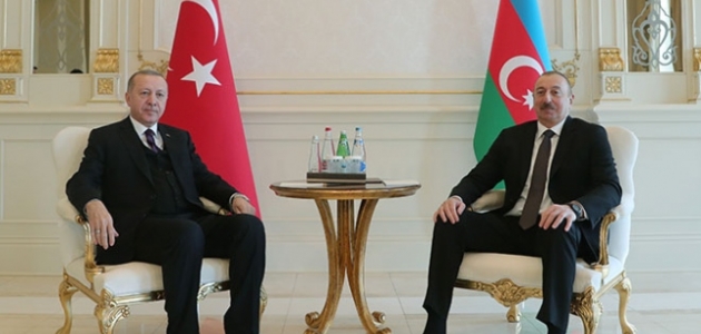 Cumhurbaşkanı Erdoğan, Azerbaycan Cumhurbaşkanı ile görüştü