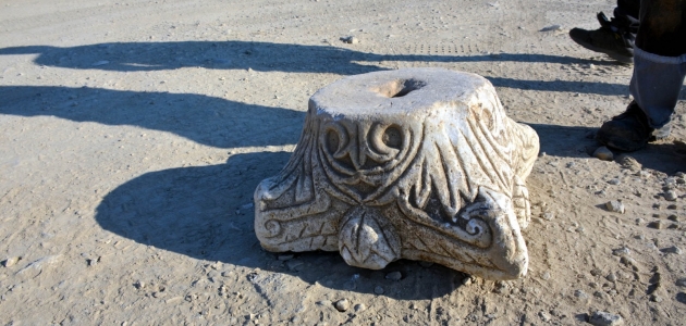 Zonguldak sahilinde tarihi sütun başlığı bulundu