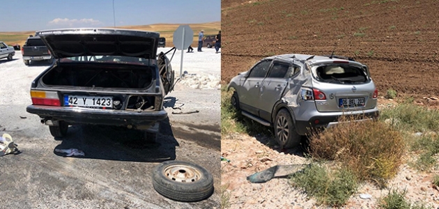 Konya’da iki otomobil çarpıştı: 1 ölü, 5 yaralı