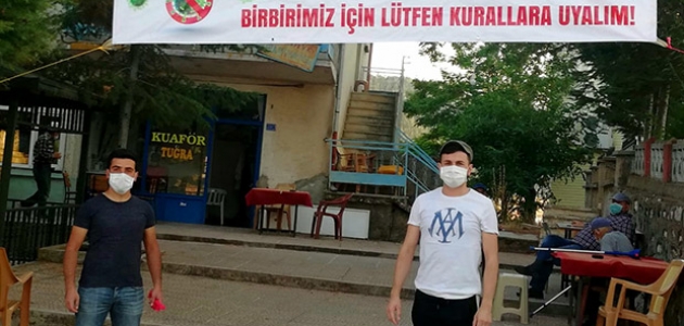 Beyşehir’in mahallesinde muhtarlıktan koronavirüse karşı “afişli“ kampanya
