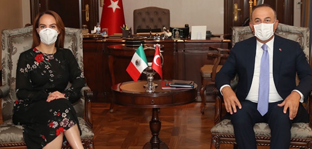 Bakan Çavuşoğlu Meksika Parlamentolararası Birlik Başkanı Barron ile görüştü