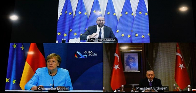 Cumhurbaşkanı Erdoğan, Michel ve Merkel Doğu Akdeniz’i görüştü