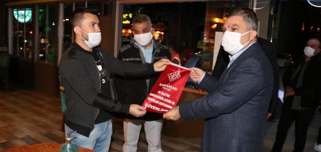 Karaman’da Kovid-19 tedbirlerine uyan işletmelere ödül