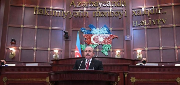 TBMM Başkanı Şentop, Azerbaycan Milli Meclisine hitap etti