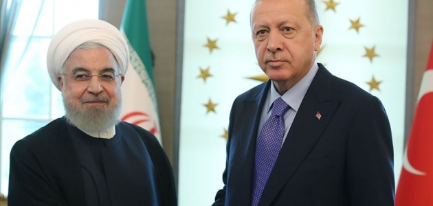 Cumhurbaşkanı Erdoğan ile İran Cumhurbaşkanı Ruhani ile görüştü