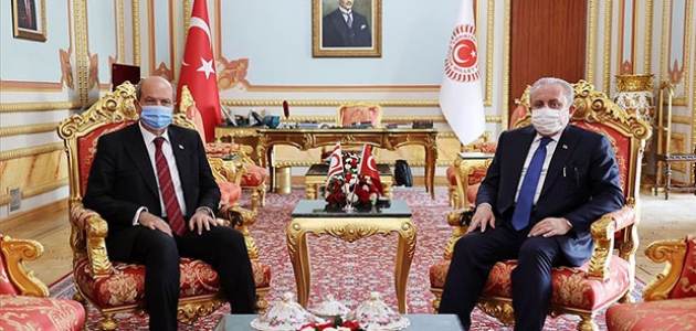 TBMM Başkanı Şentop ile KKTC Cumhurbaşkanı Tatar görüştü