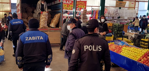 Konya’da polis ve zabıtadan korona denetimi