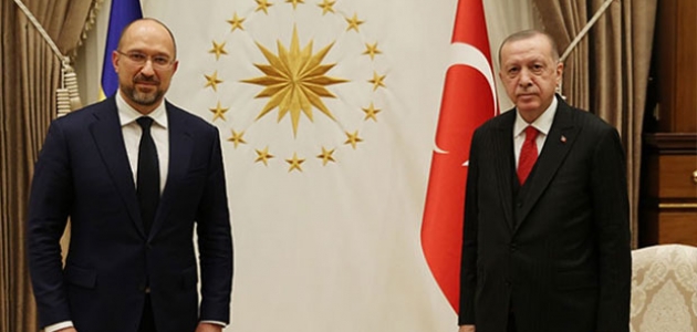 Cumhurbaşkanı Erdoğan, Ukrayna Başbakanı Shmyhal’ı kabul etti