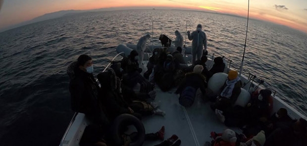 Ege’de Türk kara sularına geri itilen 44 sığınmacı kurtarıldı