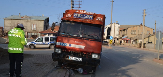 Konya’da kamyonun çarptığı bisikletin sürücüsü ağır yaralandı