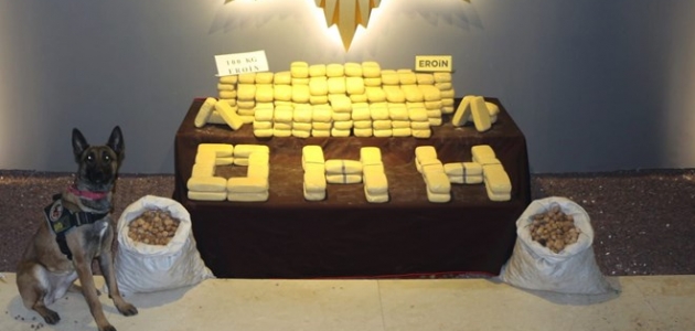 Ceviz çuvallarına gizlenmiş 100 kilo 250 gram eroin ele geçirildi