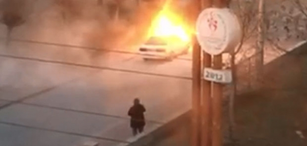 Konya'da korkutan araç yangını      