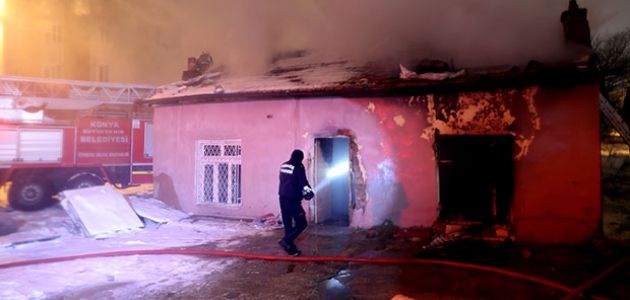 Konya’da müstakil evde çıkan yangın hasara yol açtı