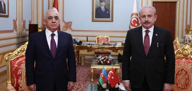 TBMM Başkanı Şentop, Azerbaycan Başbakanı Esedov’u ağırladı