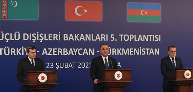 Türkiye-Azerbaycan-Türkmenistan Üçlü Dışişleri Bakanları 5. Toplantısı’nın ardından ortak bildiri imzalandı