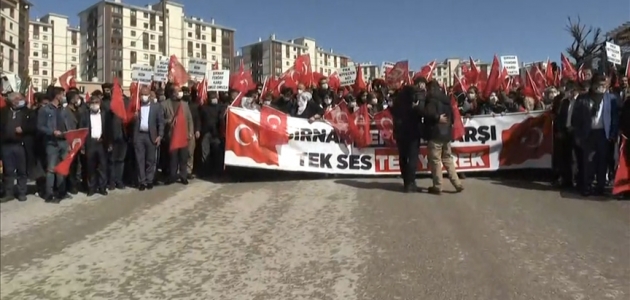 Şırnak’ta Gara şehitleri için PKK’ya tepki yürüyüşü düzenlendi