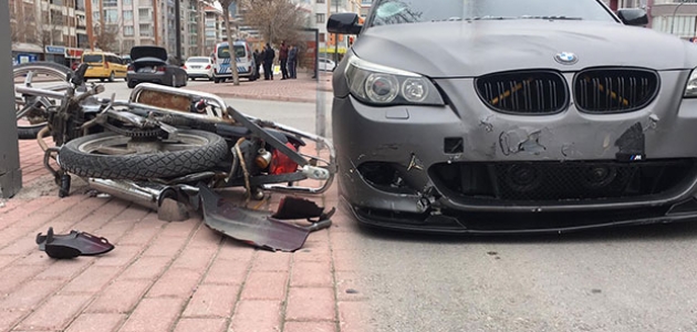  Konya'da otomobil ile motosiklet çarpıştı: 2 yaralı  