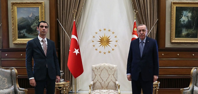  Cumhurbaşkanı Erdoğan, Muhsin Yazıcıoğlu'nun oğlunu kabul etti