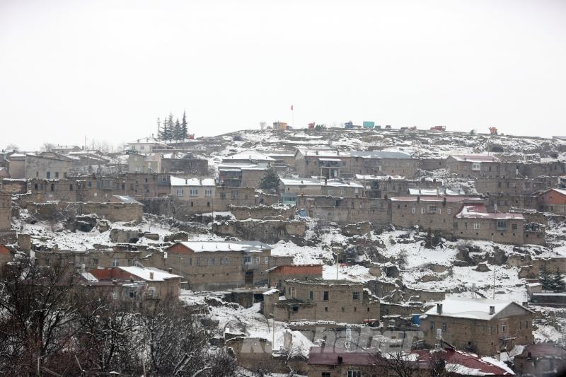 Kilistra Antik Kenti beyaz örtüyle kaplandı