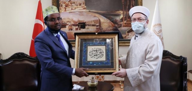 Diyanet İşleri Başkanı Erbaş, Somali Din ve Evkaf Bakanı ile görüştü