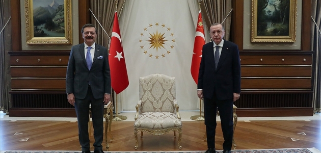 Cumhurbaşkanı Erdoğan, TOBB Başkanı Hisarcıklıoğlu’nu kabul etti