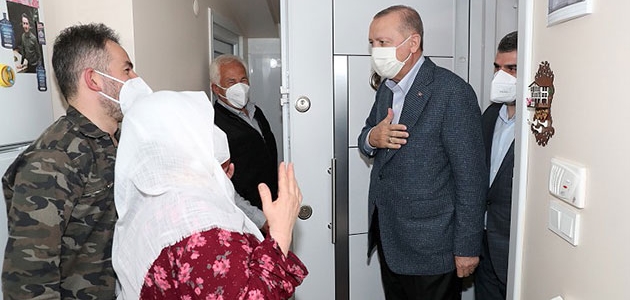Cumhurbaşkanı Erdoğan, daha önce telefonla görüştüğü Mahruze Keleş’i ziyaret etti