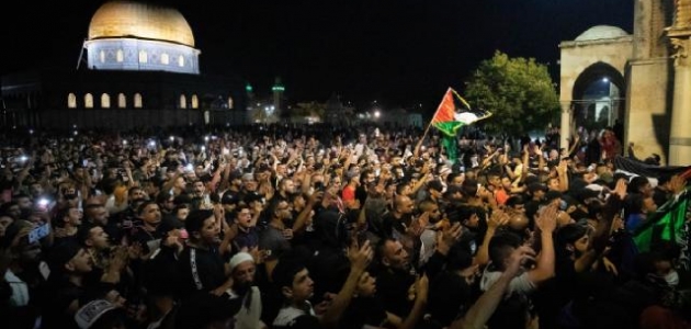 Mescid-i Aksa’ya destek gösterilerine katılan 98 Filistinli gözaltında