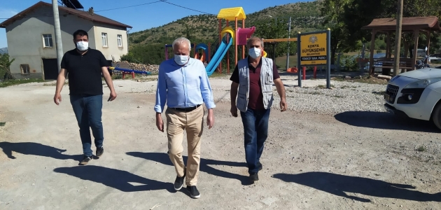 Bozkır belediye Başkanı Saygı, mahallelerde incelemelerde bulundu 