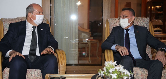  Cumhurbaşkanı Yardımcısı Oktay'dan, KKTC Cumhurbaşkanı Tatar'a taziye ziyareti