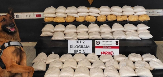 Hakkari'de 101 kilo 200 gram eroin ele geçirildi
