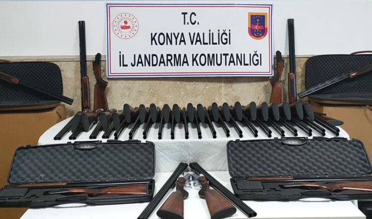 Konya'da kaçak üretim 85 av tüfeği ele geçirildi