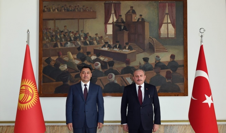 TBMM Başkanı Şentop, Kırgızistan Cumhurbaşkanı ile bir araya geldi