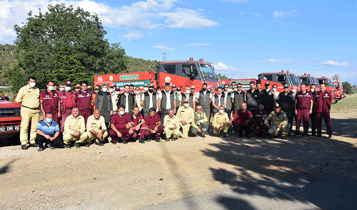 Konya yangınla mücadele eden ekiplere eğitim veriliyor