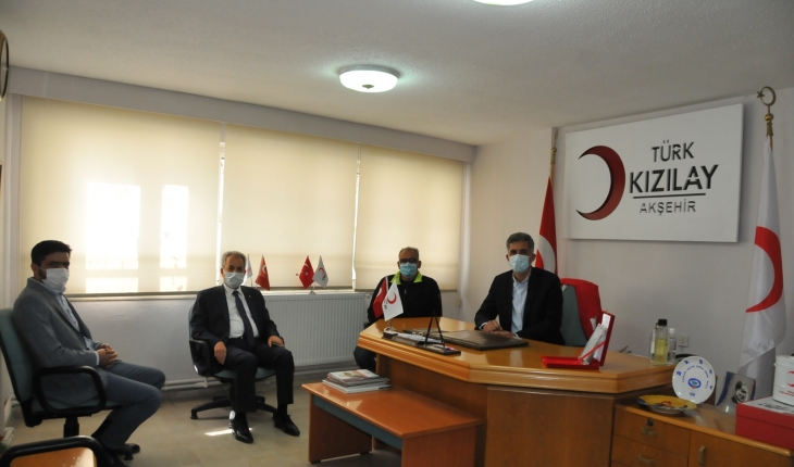 Başkan Akkaya'dan, Türk Kızılay Akşehir Şube Başkanı Sümer'e ziyaret