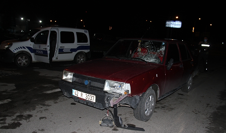 Konya’da otomobil yayaya çarptı: 1 yaralı