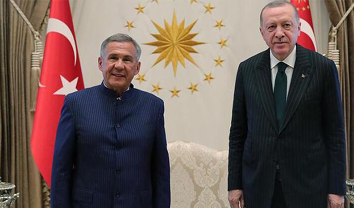 Cumhurbaşkanı Erdoğan, Tataristan Cumhurbaşkanı ile görüştü