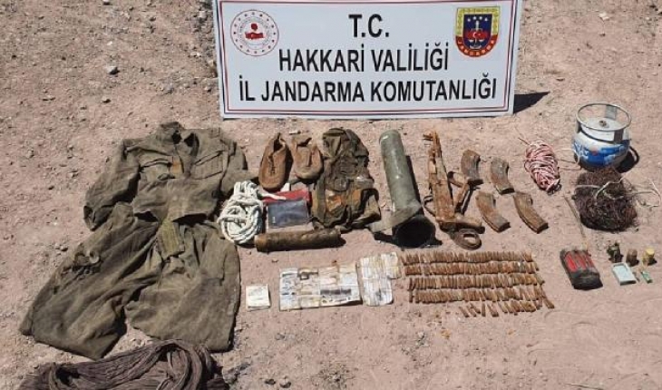 PKK’lı teröristlere ait silah ve mühimmat ele geçirildi