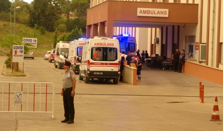Manavgat Devlet Hastanesindeki 10 entübe hasta tedbir amaçlı sevk edildi