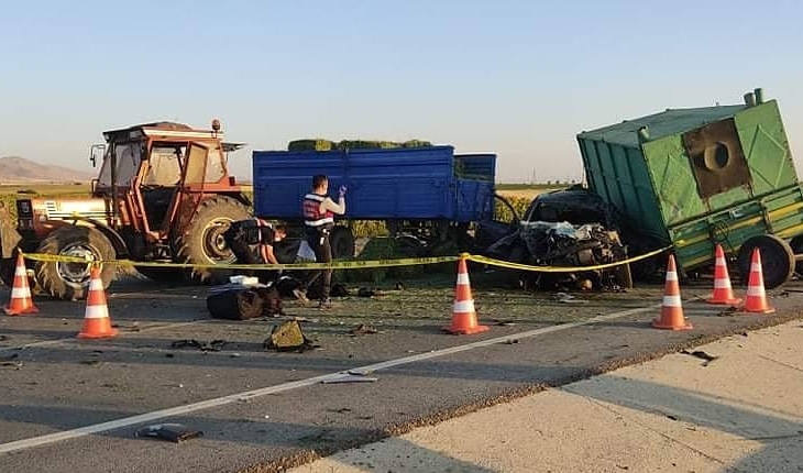 Konya’da otomobil ile traktör çarpıştı: 1 ölü, 3 yaralı