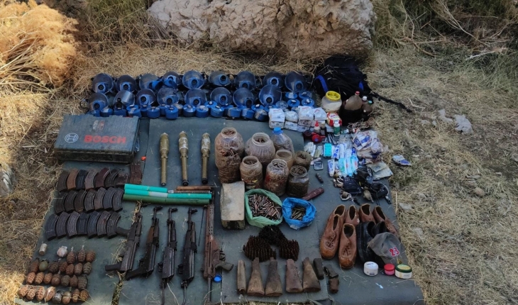 PKK’lı teröristlere ait mühimmat ve patlayıcı ele geçirildi