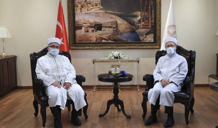 Diyanet İşleri Başkanı Erbaş, KKTC Din İşleri Başkanı ile görüştü
