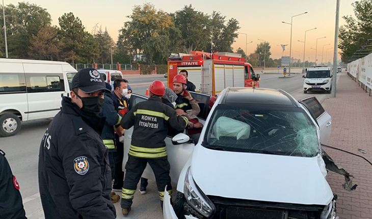 Konya’da trafik kazası 1 yaralı 