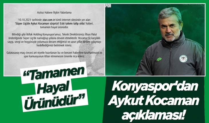 Konyaspor'dan Aykut Kocaman açıklaması!