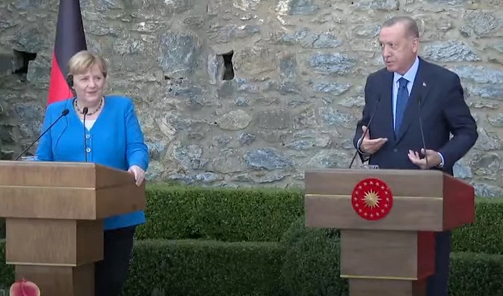 Cumhurbaşkanı Erdoğan ile Angela Merkel arasında koalisyon diyaloğu