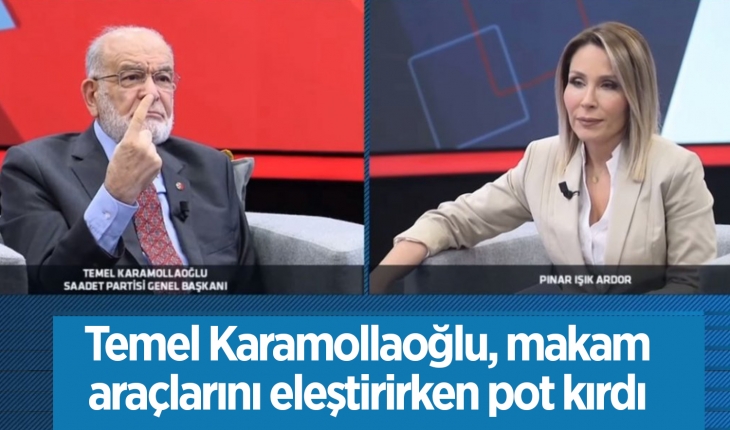 Temel Karamollaoğlu, makam araçlarını eleştirirken pot kırdı