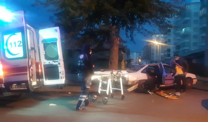Konya’da otomobil ile öğrenci servisi çarpıştı: 4 yaralı