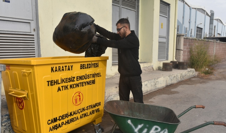 Karatay Belediyesi, Sanayilerdeki Endüstriyel Atıkları Topluyor