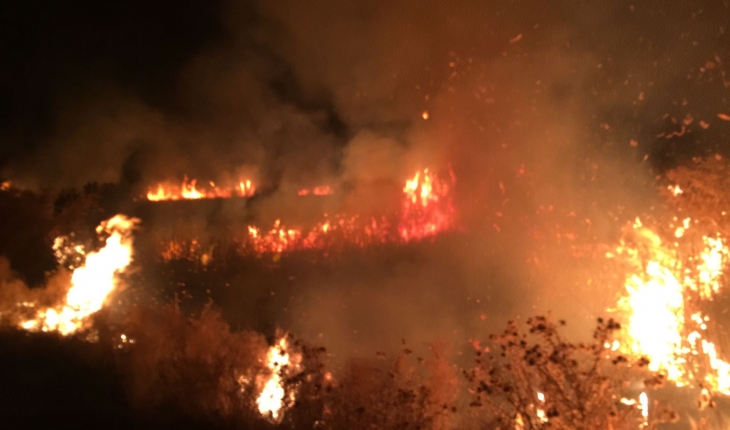 Kulu'da korkutan sazlık yangını 