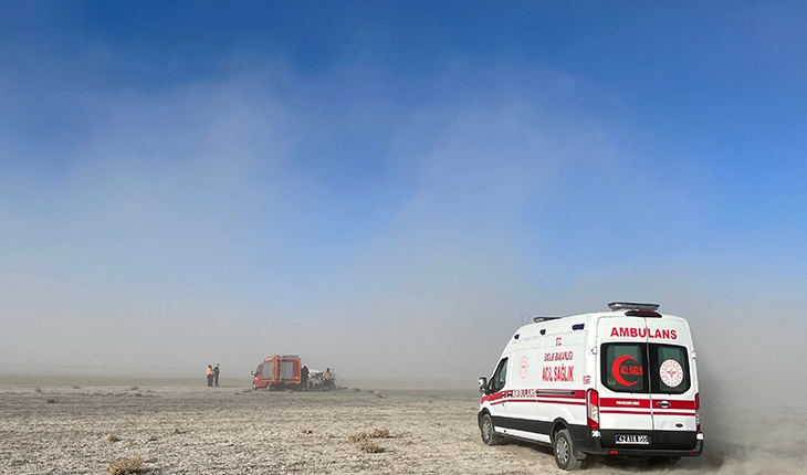 Konya’da ’kum fırtınası’ kazası: 2 ölü, 1 yaralı