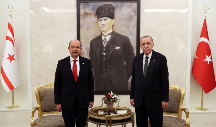 Cumhurbaşkanı Erdoğan, KKTC Cumhurbaşkanı Tatar ile bir araya geldi